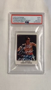 ROBERTO DURAN RC 1973 PANINI #301 SIGNED “HANDS OF STONE” AUTOGRAPH PSA 3 AUTO 9 - Picture 1 of 2