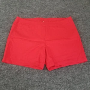 Soft Surroundings Women Size 2x Red Stretchy Shorts Elastic Waistband Faux Fly - Bild 1 von 9
