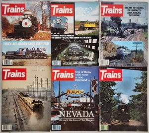 Trenes - The Magazine of Railroading ~ Lote de 6 - 1977 y 1978 Shay, Mack, Mopac - Imagen 1 de 3