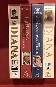 Diana Documentary Retro Vintage Video Cassette x 4 Bulk Lot (Lot 2111) - Picture 1 of 4