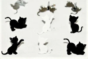 GATITO BRADS 3 estilos negro blanco gatito mascota álbum de recortes fabricación de tarjetas de estampación - Imagen 1 de 1