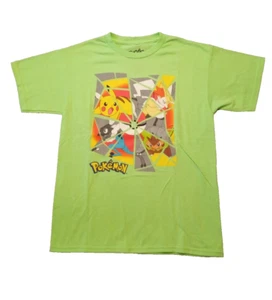 T-shirt SS verde Nintendo POKEMON Game Freak Pikachu & Friends taglia L - NUOVA - Foto 1 di 3