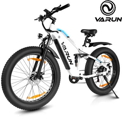 VARUN 26" Fat Tyre Electric Bike Bis 120km Mountain Erwachsene Elektrofahrräder