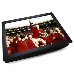 Deluxe Cushioned Lap Tray | Wooden Frame | England 1966 World Cup Winners #EG - Picture 1 of 4