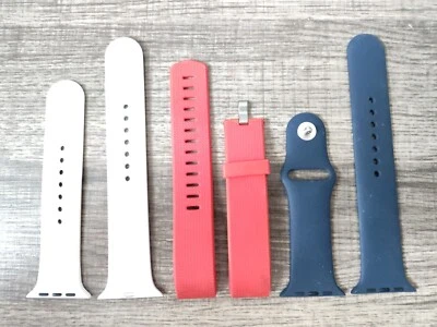 Lote de 3 correas de reloj de plástico/caucho en general excelente estado Foto 1 de 4