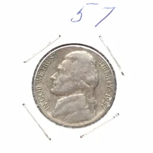 1957 P Philadelphia Mint Nickel Five Cent Coin. ACTUAL PHOTOS OF COIN - Picture 1 of 2