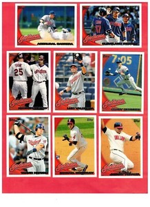 2010 Topps Series 1 & 2 Cleveland Indians Team Set! Travis Hafner!