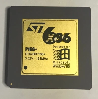 **WORKING** Microsoft Windows 95 ST6x86 P166 CPU Chip (NOS) 3.52V-133Mhz Canada - Image 1 of 4