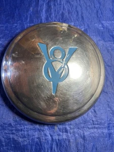 Vintage Ford V8 Hub Cap Hubcap Blue Horn Button Tudor 6.5" Fits 1930's - Picture 1 of 4