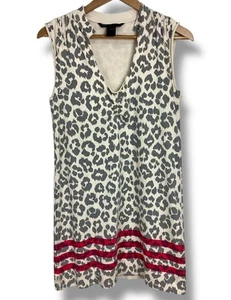 MARC by Marc Jacobs Dita the Cheetah Dress Sz S Pima Cotton Dapper Gray Cream - Picture 1 of 6