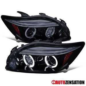 Fit 2005-2010 Scion tC Black Smoke LED Halo Projector Headlights Lamp Left+Right - Picture 1 of 10