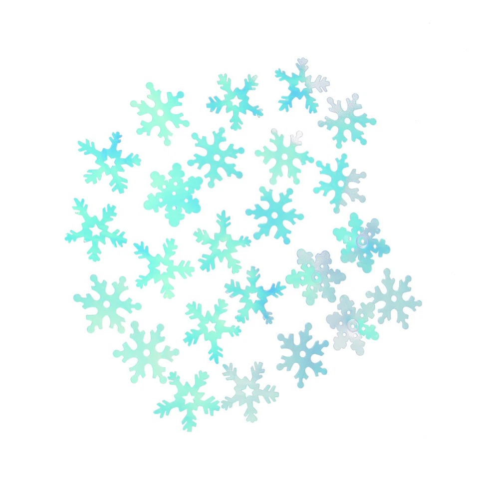 1000pcs Confetti de flocon de neige transparent décorations de fête de Noël - Photo 1/4
