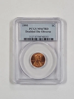 1995 1C PCGS MS67RD Doubled Die Obverse - Image 1 of 2