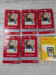 50 Sheets Genuine Canon Pixma Inkjet Photo Paper Glossy GP-601 4"x6" 5 Boxes** - Bild 1 von 5