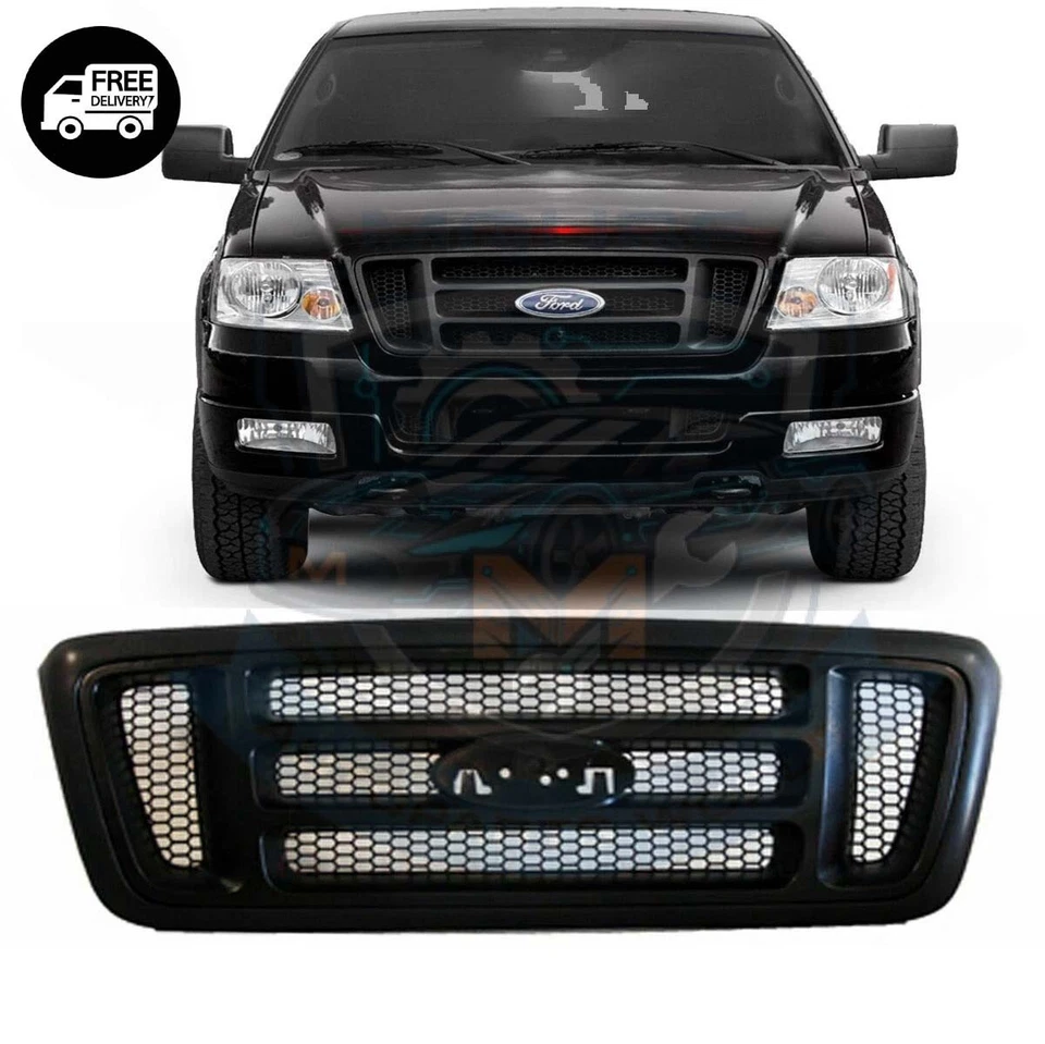 NEW FOR 2005-2008 FRONT GRILLE GRAY WITH BLACK INSERT PLASTIC FORD F-150 PICKUP Foto 1 de 1