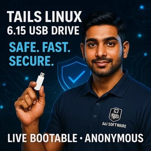 CLÉ USB TAILS LINUX 6.15 COFFRE-FORT RAPIDE SÉCURISÉ EN DIRECT AMORÇABLE ANONYME (LIVRAISON RAPIDE !) - Photo 1/3