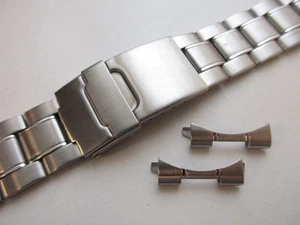 Diver 3-reihiges Edelstahl 20 mm Uhrenarmband - sicherer Verschluss - gebogene Bandanstöße - Bild 1 von 7
