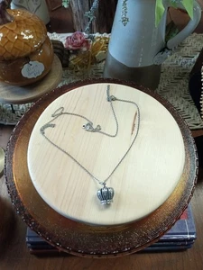 Genuino PANDORA RARO Corona Real Circonita Cúbica Colgante Collar - Imagen 1 de 11