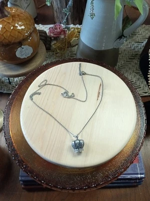 Genuino PANDORA RARO Corona Real Circonita Cúbica Colgante Collar   Foto 1 de 4