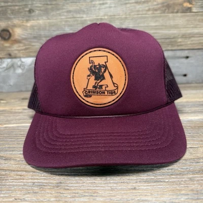 ALABAMA ROLL TIDE RETRO ESPUMA CUERO PARCHE SOMBRERO CAMIONERO (FUNCIONA PEQUEÑO) Foto 1 de 4