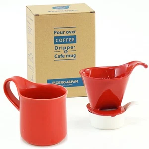 ZEROJAPAN Geschenkset Kaffee Tropfer L & Cafe Becher (mit Tablett) Tomate DMZ-16... - Bild 1 von 5
