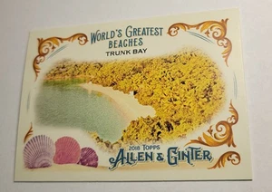 2018 Trunk Bay Card WGB-3 Allen & Ginter Topps Worlds Greatest Beaches - Picture 1 of 3