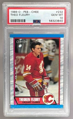 58323840 Theoren Fleury 1989 O-Pee-Chee #232 Rookie RC PSA 10 Foto 1 de 3