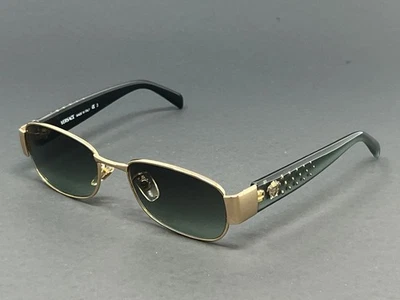 Vintage Gianni Versace Sunglasses X75-030/481 Gold Green Unisex Metal Medusa - Image 1 of 4