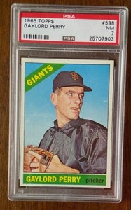 1966 Topps Baseball Gaylord Perry #598!  Graded!  Low Ship for Multiple Items!