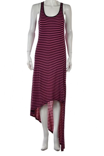 Abito Michael Michael Kors taglia S nero rosa a righe maxi smanicato rayon