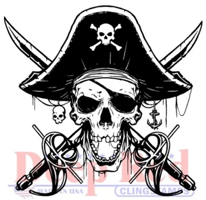 Deep Red Stamps Beware of Pirates Rubber Cling Stamp - Picture 1 of 4