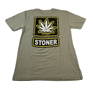 stoner Pot Leaf Insignia t shirt Gray Men’s Large 3X 420 Funny Weed Marijuana - Picture 1 of 1