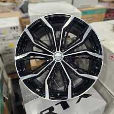 RTX Black Widow Black with Machined Face 20x9 +40 5x112 Wheel Single Rim