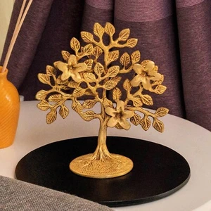 Reines Messing Kalpavriksha Baum Prunkstück für Wohnkultur Packung mit 1 - Bild 1 von 5