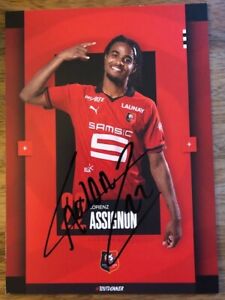 Carte dédicacée Lorenz ASSIGNON Stade Rennais Rennes SRFC 2023/2024 signed card