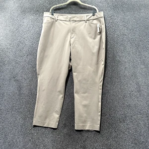 Old Navy Trouser Pants Women 22 Beige Hi Rise PIXIE Curvy Smooth Pocket Office - Picture 1 of 16
