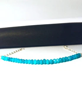Amazonite Bracelet 4mm Dainty Bracelet Women Elastic Bracelet Natural Amazonite - Picture 1 of 2