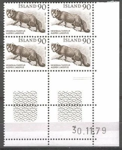 Island  F97 1 Bl of 4 MNH 1980 Fauna polar fox animals - Picture 1 of 1