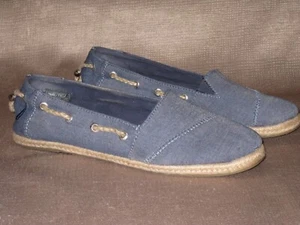 Nautica "Rudder" women's espadrilles. Sz 9M. Denim Blue canvas - Picture 1 of 4
