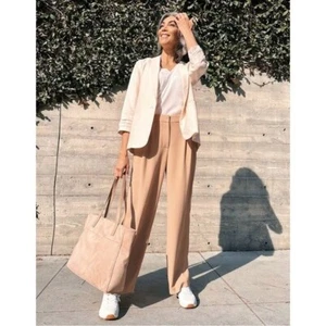 Nuevo con etiquetas Pantalones Pantalón Nine West Cintura Alta Pierna Ancha Caqui Talla 14 - Imagen 1 de 2