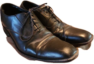 Banana Republic Mens Size 12M Black Leather Lace Up Oxford Dress Shoes - Picture 1 of 12