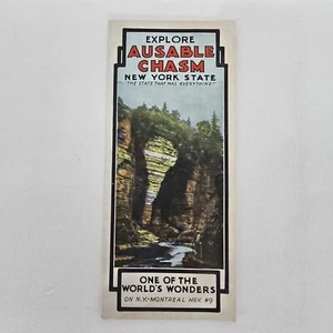 1920s Ausable Chasm Vintage Travel Brochure New York Natural Wonder Maps - Picture 1 of 5