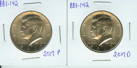2017 P&D Kennedy Half Dollars Uncirculated BU NIFC Cover