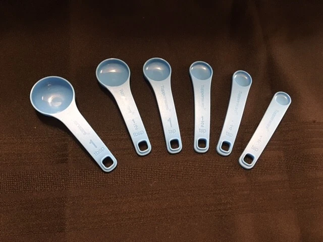 NEW Tupperware Set of 6 Measuring spoons -PEACOCK BLUE - FREE SHIPPING! - Image 1 of 1
