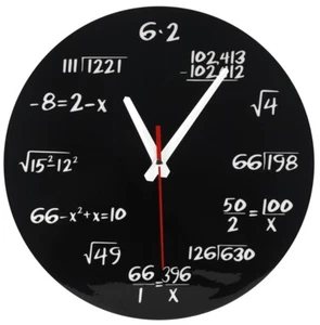 Quirky Mathematical, Algebraic 30cm MDF Clock - Looks FANTASTIC - Unique Gift - Picture 1 of 4