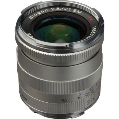 Zeiss 21mm f/2.8 Biogon T* ZM MF Lens (Leica M-Mount) - Silver - Image 1 of 3