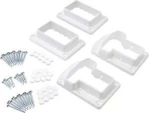Vinyl Fence Railing Deluxe Bracket Kit- 2 Sets | Vinyl Fence Brackets | T- Top B - Picture 1 of 12