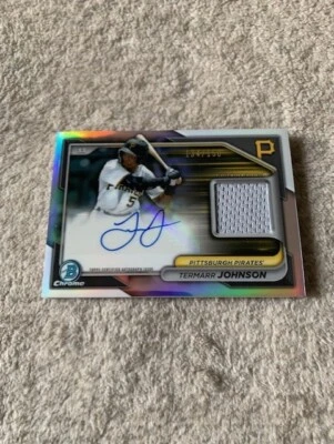 Termarr Johnson 2024 Bowman Chrome Rookie Patch Auto Relic Refractor SP RC /150 - Image 1 of 2