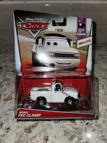 Disney Pixar Cars Brian Fee Clamp #1 Piston Cup Reporters Deluxe 2016 Mattel Cover