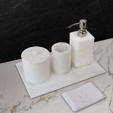 Marble Bathroom, Kitchen, Sinks Soap Dispenser Tray Set For Home Pack of 5 Pcs.